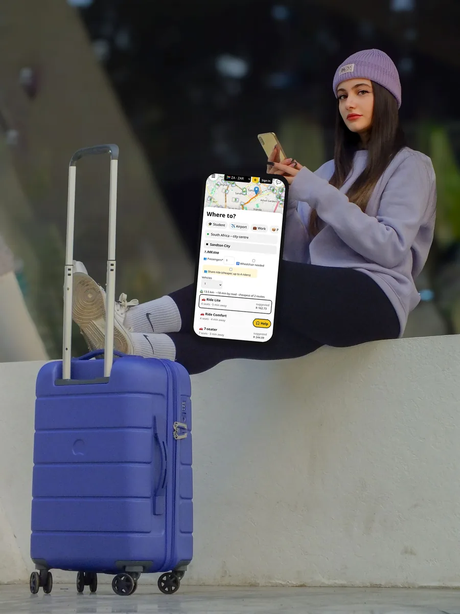 Airport traveller booking Teksi