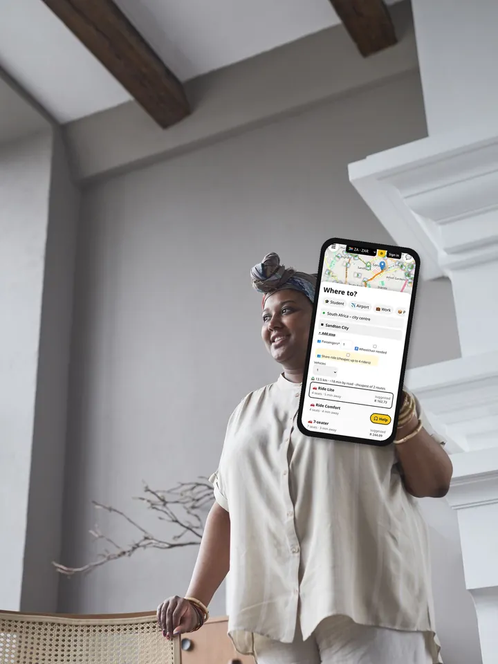 Booking a Teksi ride data-free on a phone