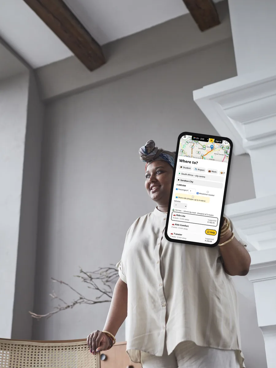 Data-free Teksi booking on a phone